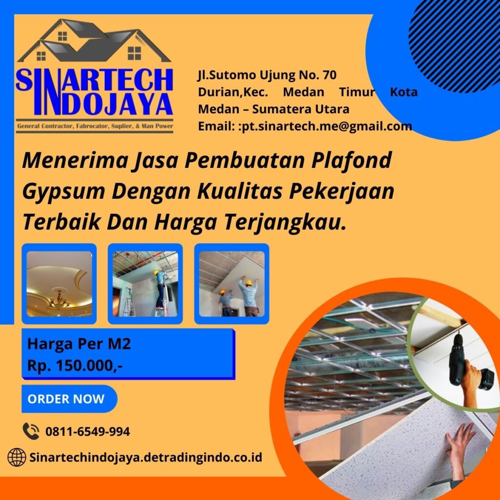 Jasa Pemasangan Plafon di Medan