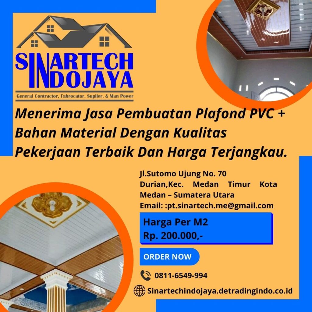Jasa Pemasangan Prafon Pvc di Medan